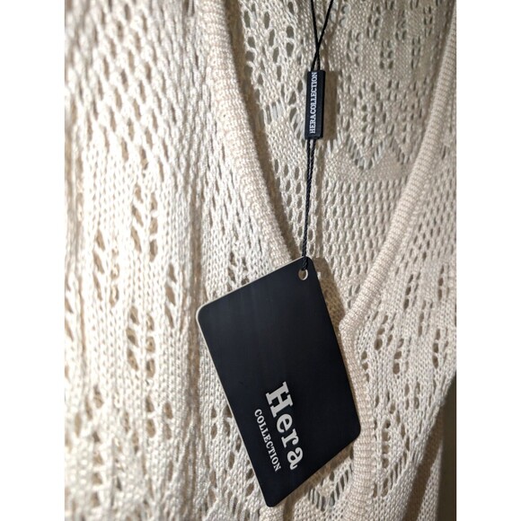 Hera Collection Tank Top Cream Dress Size Medium Form Fitting Rayon NWT - Picture 4 of 13